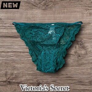 New Victoria’s Secret Dream Angels Lace Bikini Panty – Emerald Green – Size Larg
